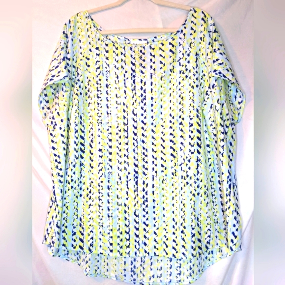 Ava & Viv Multicolor Blouse, 4X
